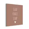 Slaap kindje slaap - Quotes - Spreuken aluminium wit klein -3d