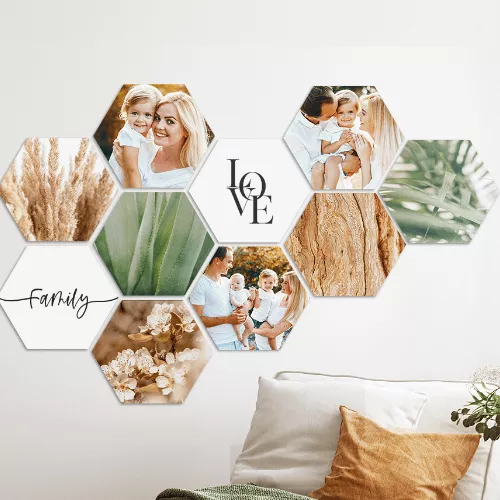 Hexagone avec photo