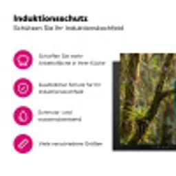 Quetzal - Jungle - Natuur - Groen Inductie beschermer vinyl 3mm klein -zzzzzzz-lf-ups
