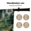 Kat - Vrouw - Bloemen - Huis Wandkleed katoen klein -sfeer2