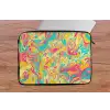 Geel - Roze - Blauw - Retro laptophoes neopreen klein -tafel
