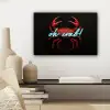 Krab - Rood - Neon - Quote canvas 2cm klein -sfeer6