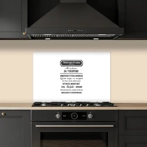 Hotel opa & oma - Spreuken - Opa - Quotes - Oma keuken achterwand spatscherm klein -sfeer1