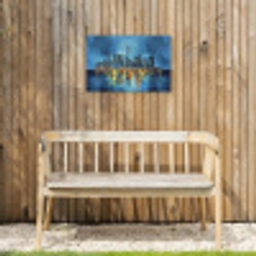 Skyline Toronto - Water - Stadslichten - Toren Tuinposter op houten frame 2 cm dik klein -sfeer4