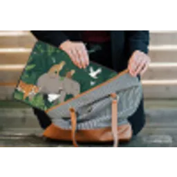 Tropisch - Jungle -  Groen laptophoes neopreen klein -tas