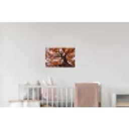 Boom - Bladerdak - Herfst - Oranje - Sfeervol Muursticker klein -kinderkamer