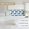Blauw - Vlinders - Bloemen - Wit keuken achterwand 2 middel 871 -sfeer4_NL