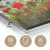 Klaprozen - Toscane - Zon - Rood - Blauw plexiglas 5mm klein -sfeer2