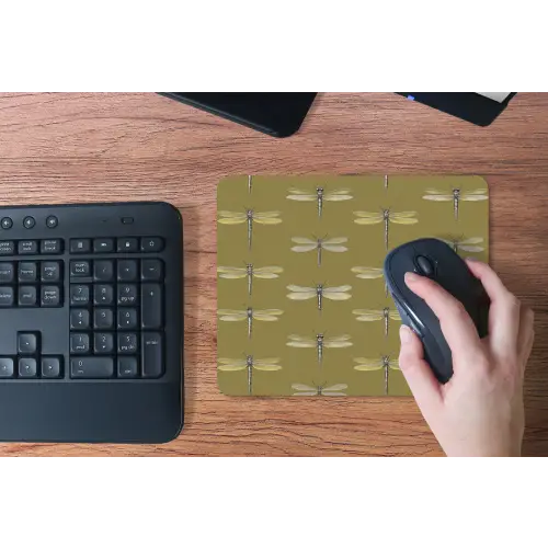 Libellen - Patroon - Groen muismat rubber klein 262 -toetsenbord