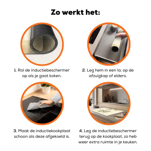 Vaas - Keramiek - Olijftakken Inductie beschermer vinyl 3mm klein -zzzzzzz-td-werking