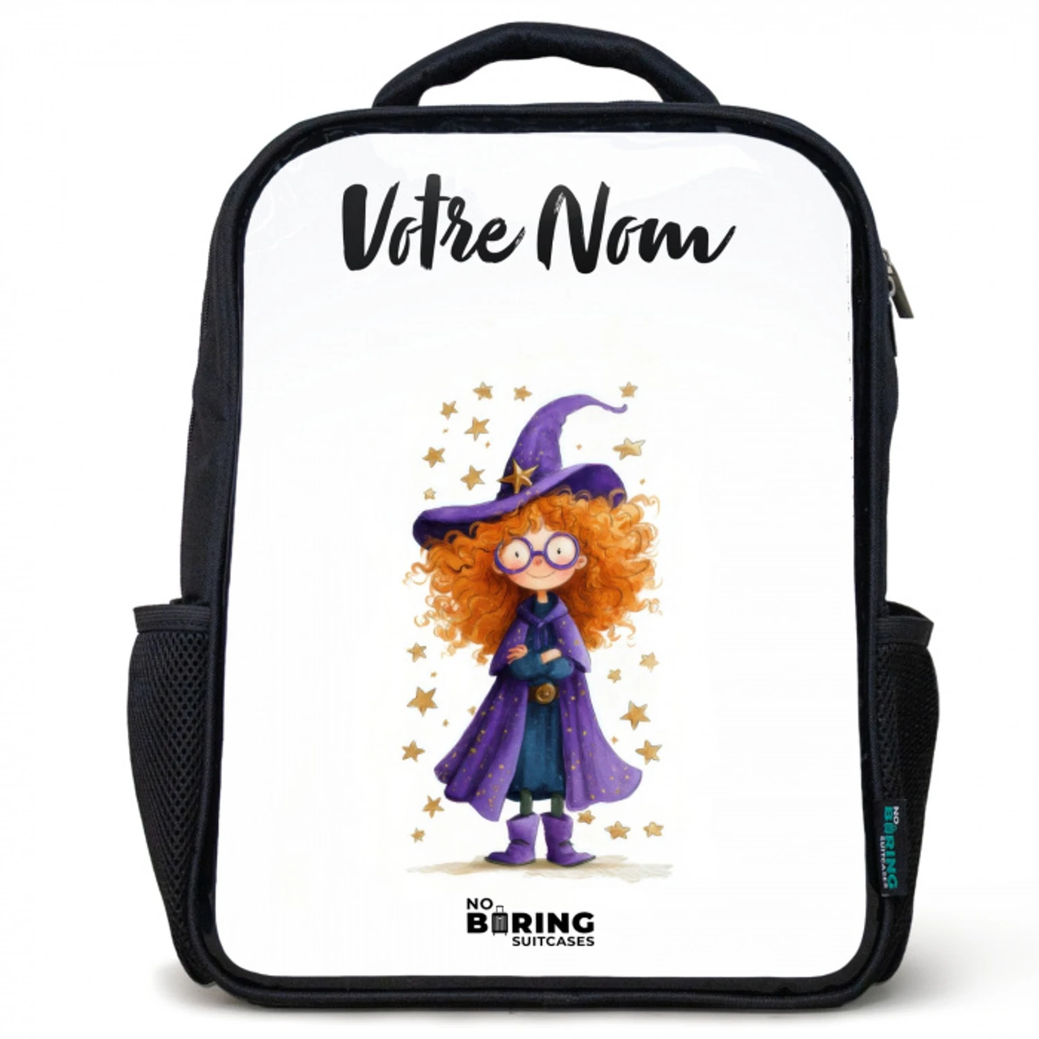 Sterrenmagie met krullen Rugzak - Zwart middel -3d