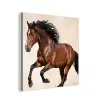Paard - Galop - Energie aluminium wit klein -3d