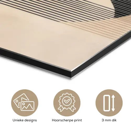 Grafisch gebogen motief - Beige aluminium wit klein -closeup_NL