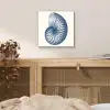 Blauw - Schelp - Spiraal aluminium wit klein -sfeer3