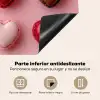 Macarons - Hartjes - Kleurrijk - Roze Inductie beschermer vinyl 3mm middel -zzsfeer4_SP