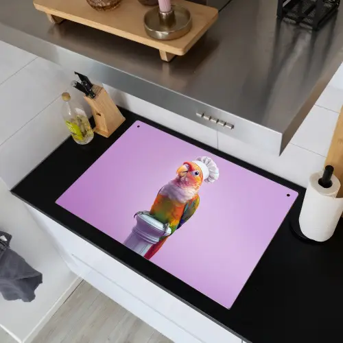 Papegaai - Koksmuts - Pilaar - Vogel Inductie beschemer met haakjes klein -sfeer1