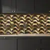 Schubben - Structuur - Goud keuken achterwand 2 middel 871 -sfeer1