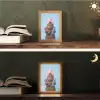 Kat - Handdoek - Washand - Zeep Light Box met kabel (Tafellamp) klein -sfeer3