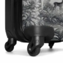 Bos - Hert - Zwart - Wit NBS - Handbagage koffer - Volwassenen Unisex middel -wiel