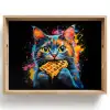Kat - Graffiti - Kleurrijk - Wafel - Eten Dienblad Rechthoek middel -z3d_shopping