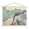 Goud - Marmer - Groen - luxe - Glitter - Marmerlook textielposter latten blank klein -3d