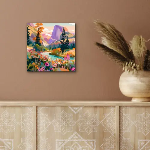 Rivier - Vallei vol bloemen - Levendig aluminium wit klein -sfeer4
