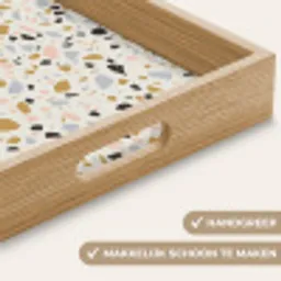 Terrazzo -  Patroon - Neutraal - Zacht - Multi Dienblad Rechthoek middel 911 -USP_HandgreepNL