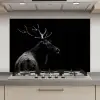 Hert - Zwart - Portret - Gewei - Dieren keuken achterwand spatscherm klein -3d_website