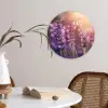 Lavendelbloemen - Paars - Zonlicht Wandcirkel plexiglas klein -sfeer4