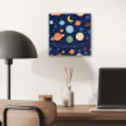 Ruimte - Planeten - Kleurrijk aluminium wit klein -sfeer5