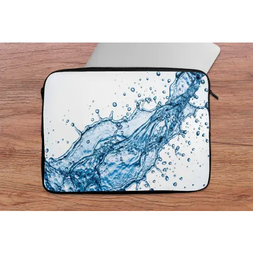 Spash - Water - Blauw laptophoes neopreen klein -tafel