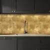 Industrieel - Textuur - Goud keuken achterwand 2 middel 871 -sfeer1
