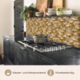 Ginkgo - Bladeren - Goud keuken achterwand 2 middel 871 -usp_DE