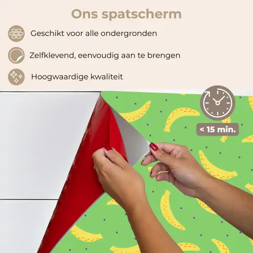 Groen - Geel - Bananen keuken achterwand spatscherm klein 900 -spatscherm_NL