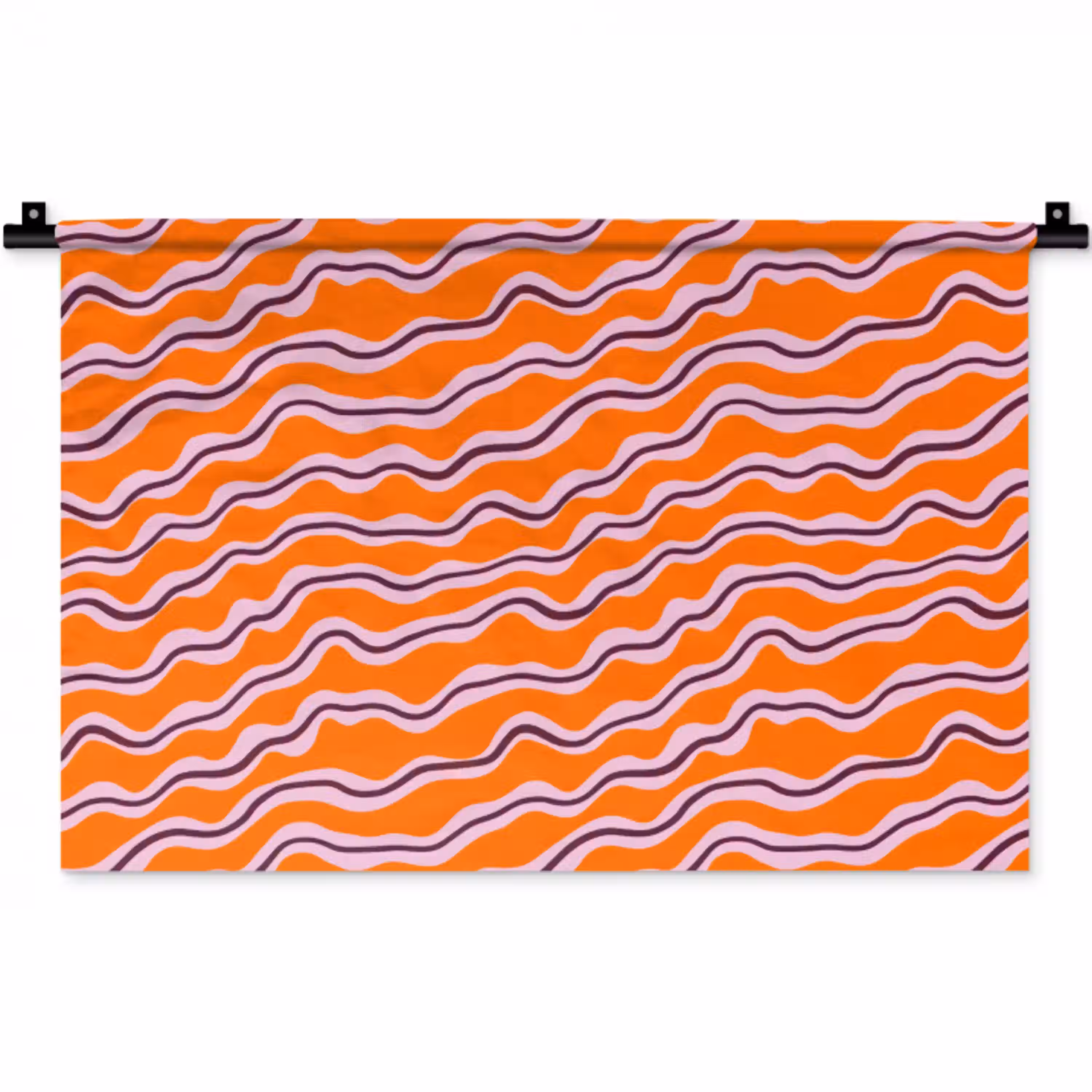 Retro - Golvend - Oranje Wandkleed katoen klein 269 -zz3d