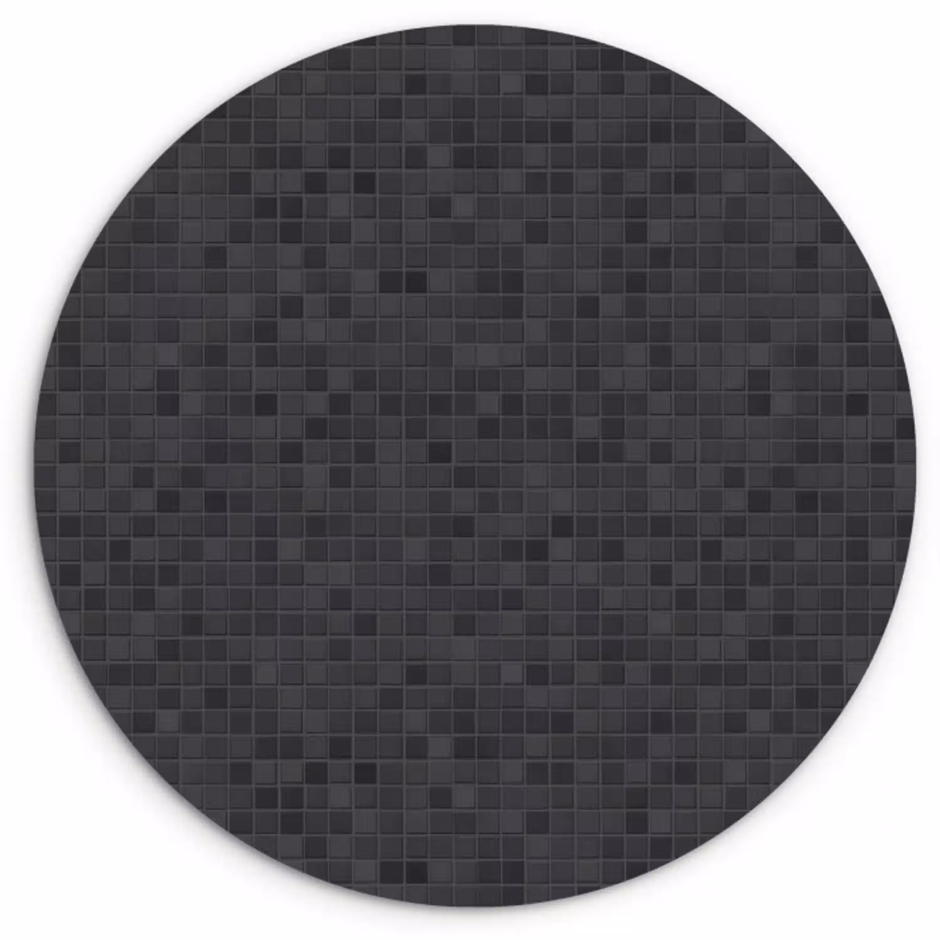 Mozaïek - Patroon - Zwart Wandcirkel kunststof plaat 5mm dik klein 188 -3d