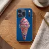 Ijsje - Hoorntje - Steentjes - Blauw Telefoonhoesje iPhone 17 Pro klein -sfeer1