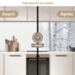 Berkenbomen - Sneeuw - Winter - Bos - Wit keuken achterwand 2 middel -voor-na2_FR