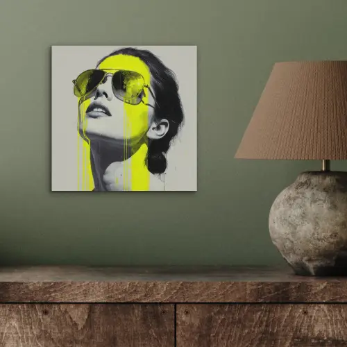 Vrouw - Bril - Verf aluminium wit klein -sfeer2