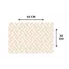 Beige - Zigzag - Patroon Placemat vinyl groot 368 -specs