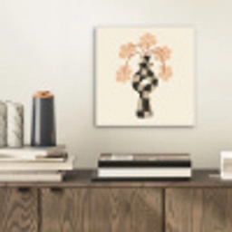 Bloemen - Vaas - Abstracte kunst - Modern aluminium wit klein -sfeer1