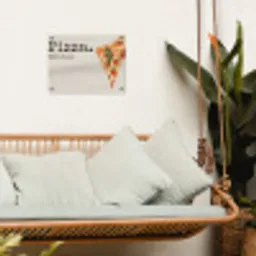 Pizza - Kaas - Pepperoni tuinposter los doek klein -sfeer7