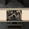 Marmer - Acryl - Goud - Luxe - Abstract keuken achterwand spatscherm klein -sfeer1