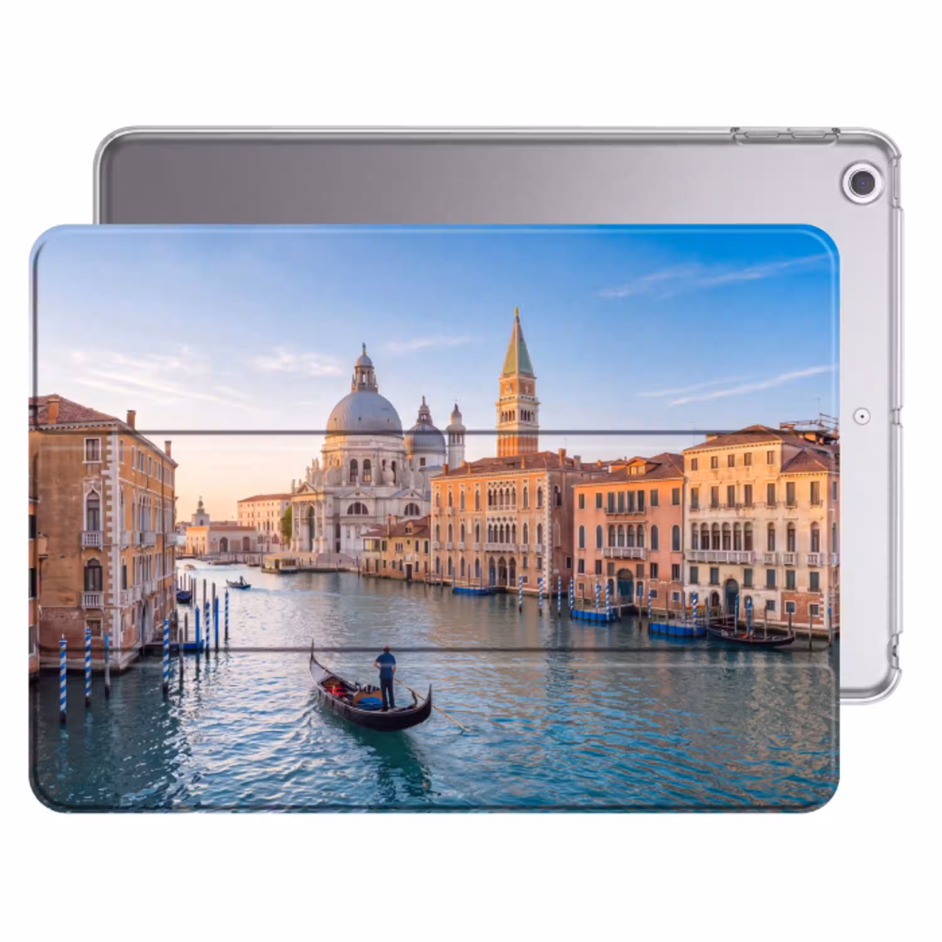 Gondel - Venetië - Kanaal - Stadsgezicht - Avondlicht Apple iPad 2017 middel -threedimensional_3d_global