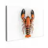 Kreeft - Zwart - Oranje - Wit - Uniek Tuinposter op houten frame 2 cm dik klein -3d