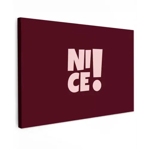 Nice - Uitroepteken - Rood canvas 2cm klein -z3d
