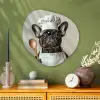 Bril - Hond - Kok Wandcirkel Organisch Plexiglas middel -sfeer2