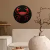 Krab - Rood - Vissen - Schaaldieren Wandcirkel behangsticker klein -sfeer1