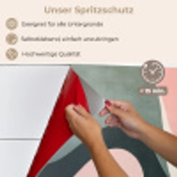 Abstract - Golven - Sierlijk - Roze keuken achterwand spatscherm klein -spatscherm_DE