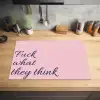 Fuck what they think - Roze - Minimalistisch Inductie beschermer vinyl 3mm klein -sfeer5